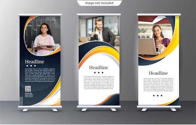 Standee-Rollup-Banner-Vorlage für Werbung