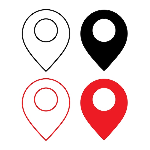Standort-Pin-Icon-Satzvektor