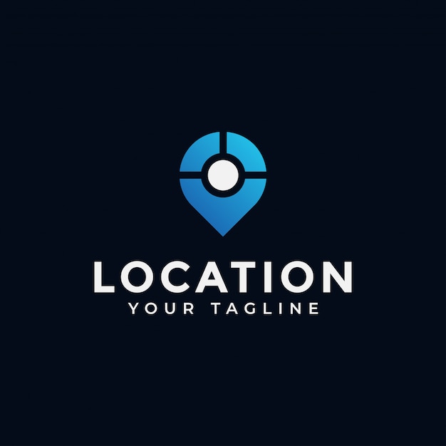 Standort, punkt, gps, position, kartennavigation, platz-logo-design