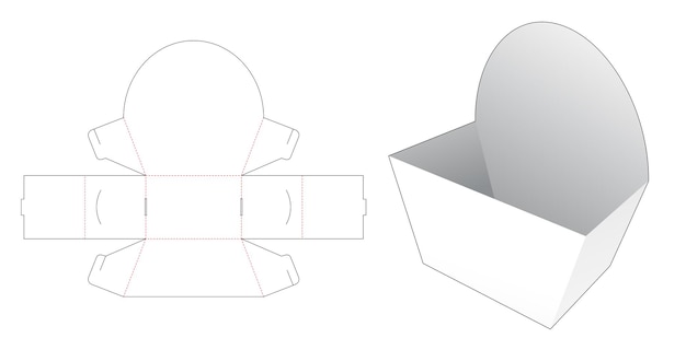 Stanzschablone für snackbehälterboxen