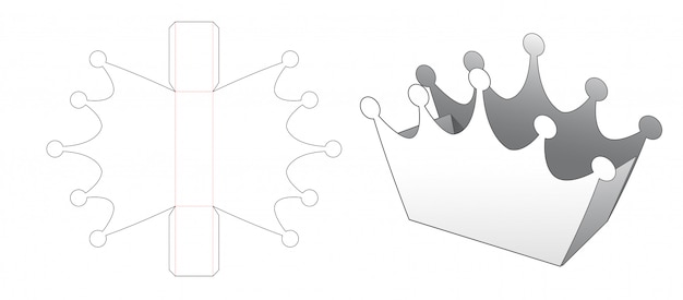 Vektor stanzschablone in kronenform