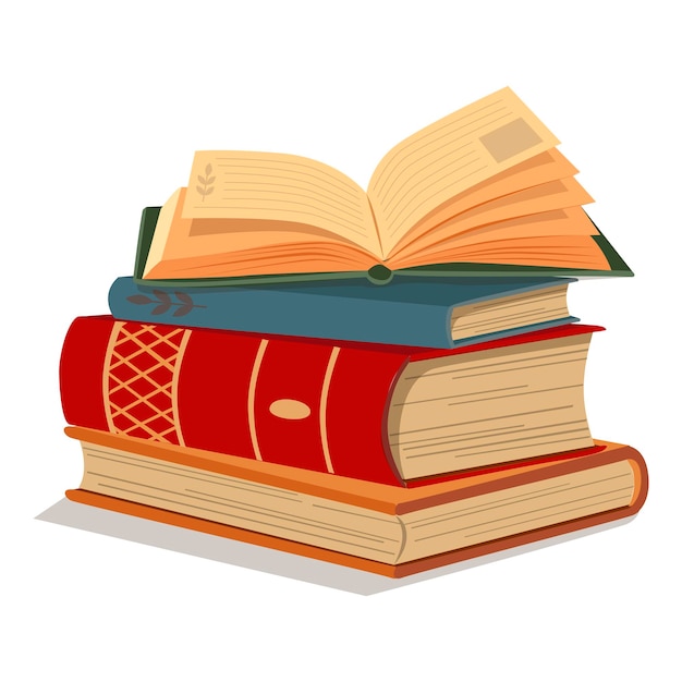 Stapel Bücher Buchhandlung Buchhandlung Bibliothek Bildungskonzept Vektorillustration