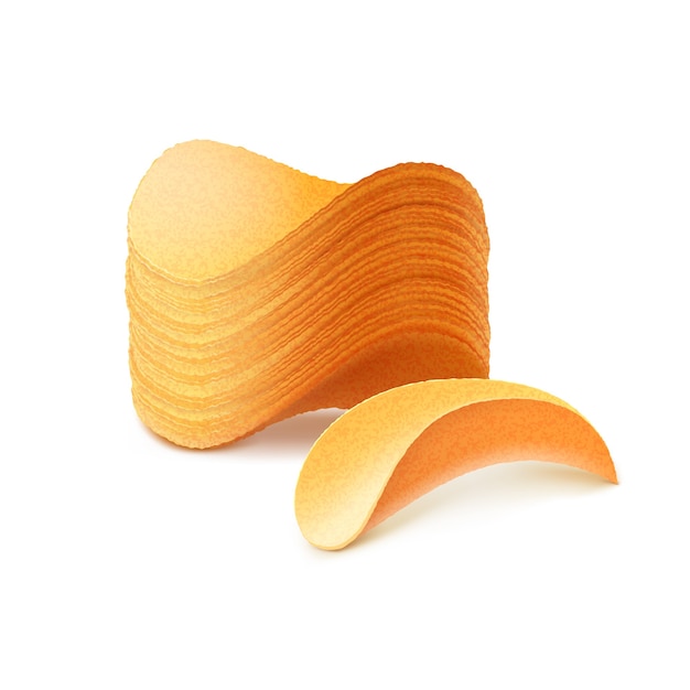 Stapel kartoffelchips illustration