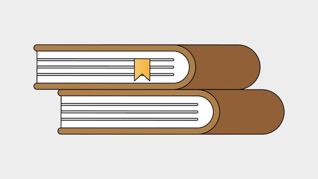 Vektor stapel von büchern mit lesezeichen illustration