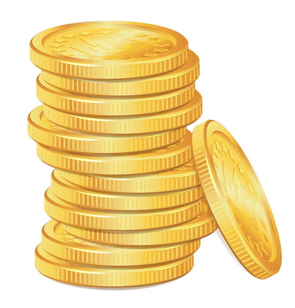 Stapel von goldmünzen