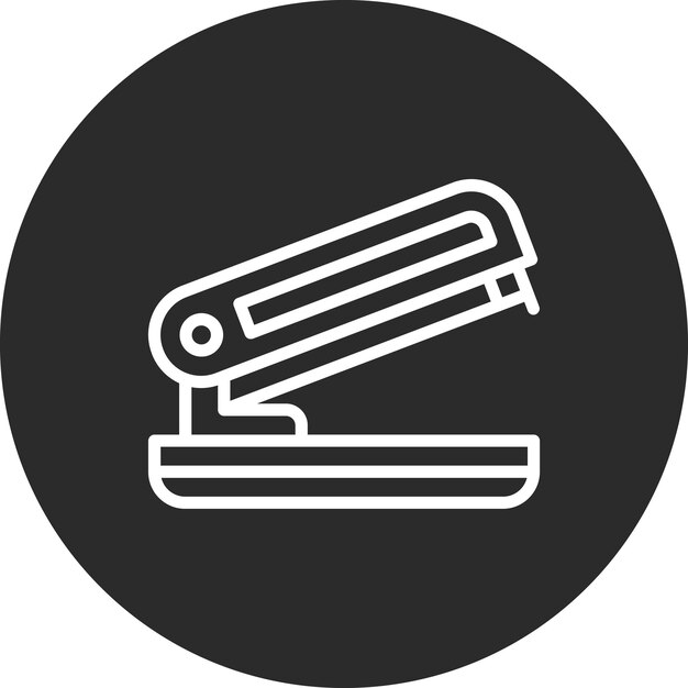 Stapler-vektor-ikonen-illustration des ikonensets für büroartikel