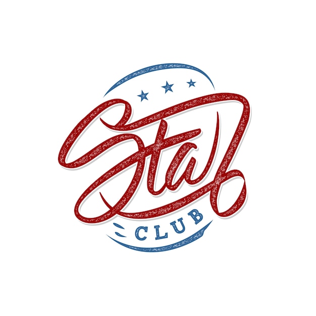 Star club schriftzug logo