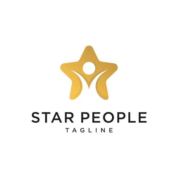 Star-erfolgsleute-logo-design-vorlage