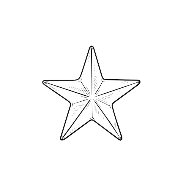 Vektor star handgezeichneten umriss doodle-symbol. bewertung und rezension, note und favorit, erfolg und lieblingskonzept