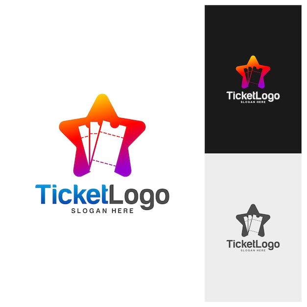 Star ticket logo template design vektor-emblem kreatives design symbol symbol konzept