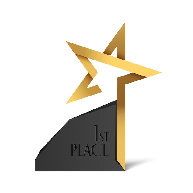 Star trophy award illustration goldpreis