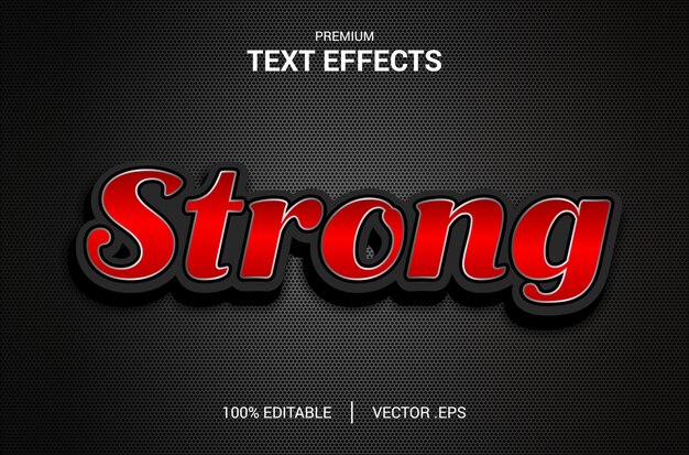 Starker Texteffekt, Eleganter abstrakter starker Texteffekt, starker bearbeitbarer Schrifteffekt im Textstil