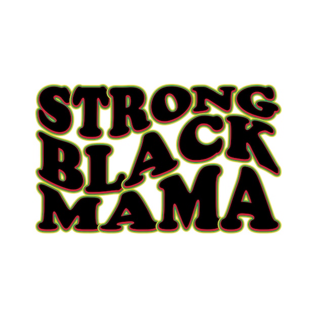 Vektor starkes schwarzes mama-t-shirt