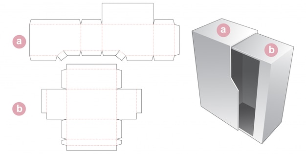 Starre Box gestanzte Vorlage Design