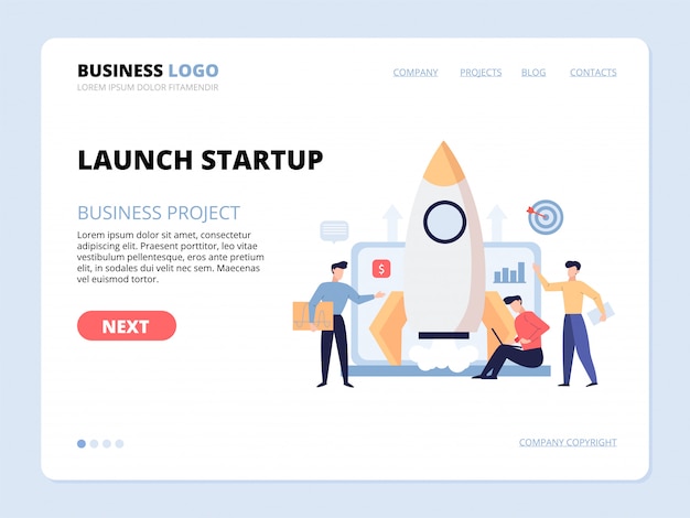 Starten Sie die Startseitenvorlage der Startwebsite