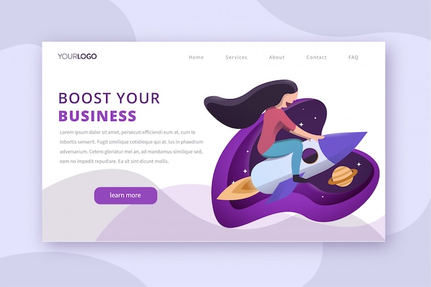 Startup booster landing page