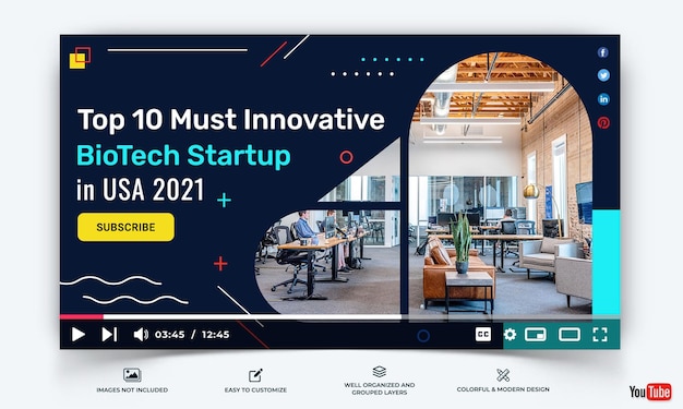 Startups-Unternehmens-Youtube-Miniaturbilder