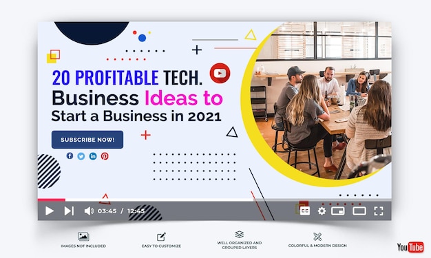 Startups-Unternehmens-Youtube-Miniaturbilder