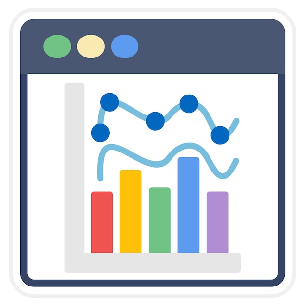 Vektor statistical graph-icon-vektorbild kann für die wirtschaftswirtschaft verwendet werden