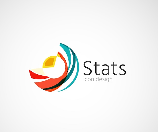 Statistik-Firmenlogo-Design Vektor-Illustration