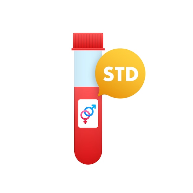 Std für BannerdesignSTD Vektorsymbol für sexuell übertragbare Krankheiten