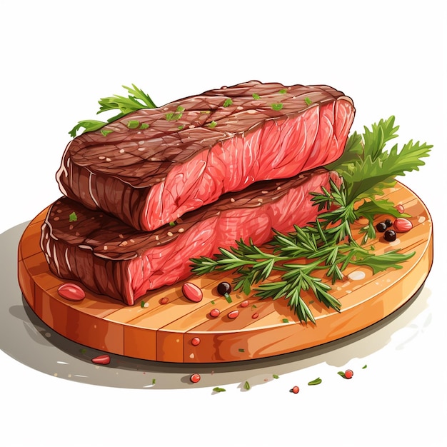 Vektor steak-food-fleisch-vektor-rindfleisch-bbq-barbecue-grill-illustration isolierte menü-restaurant-ico