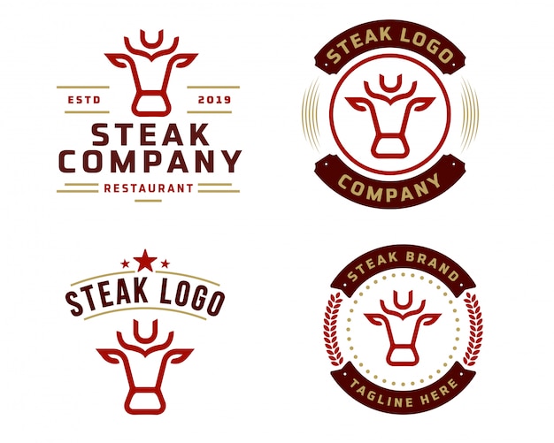 Vektor steak store logo vorlage