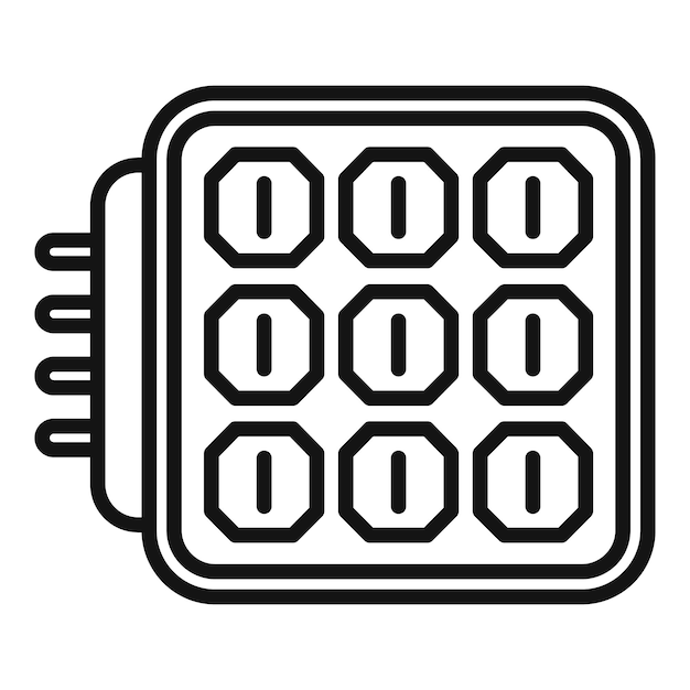 Steck-Solar-Panel-Symbol-Umrissvektor Feststellungsmodul