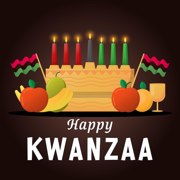 Steigungsdesign glückliche kwanzaa-illustration