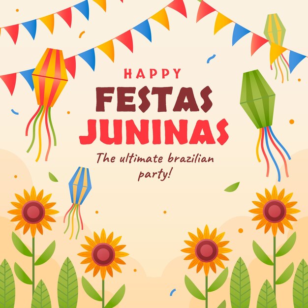 Steigungsillustration für brasilianische Festas Juninas-Feier