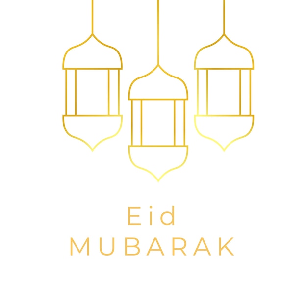 Steigungslaterne mit eid mubarak-text