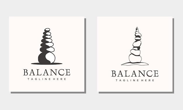 Steinfelsen-logo-design spa-wellness-vektor-emblem-illustration