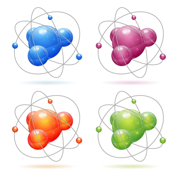 Vektor stellen sie das atommodell ein