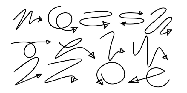 Stellen Sie das Pfeilillustrationsschablonendesign ein