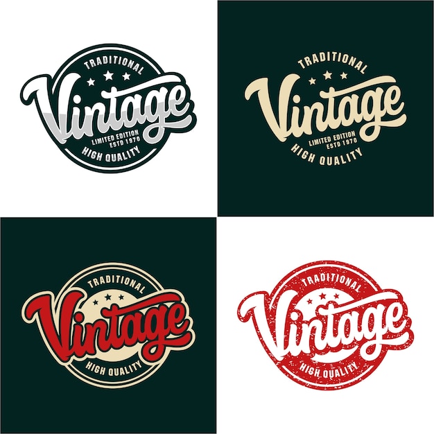 Entwerfen Sie Retro-Abzeichen, Embleme und Vintage-Logos