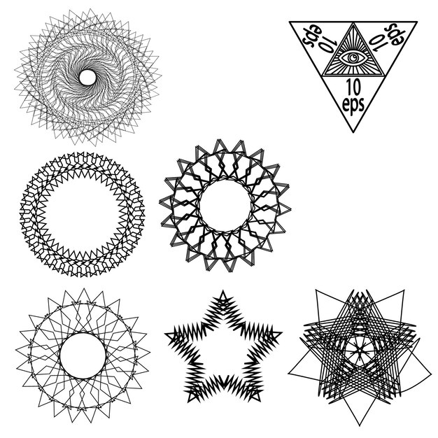 Vektor stellen sie den geometrieelementvektor ein, der auf hintergrund lokalisiert wird