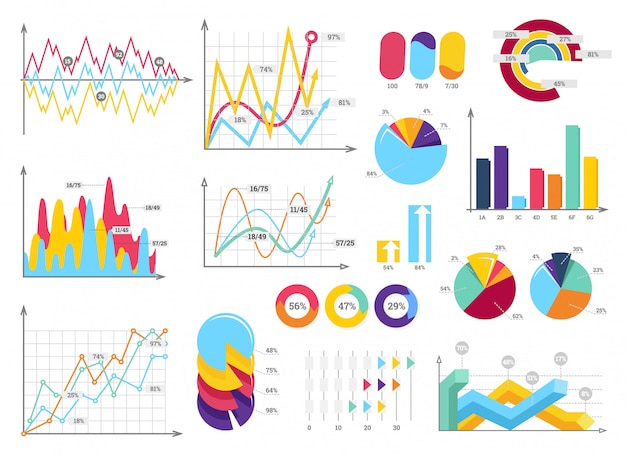 Stellen Sie Elemente von Infografiken ein