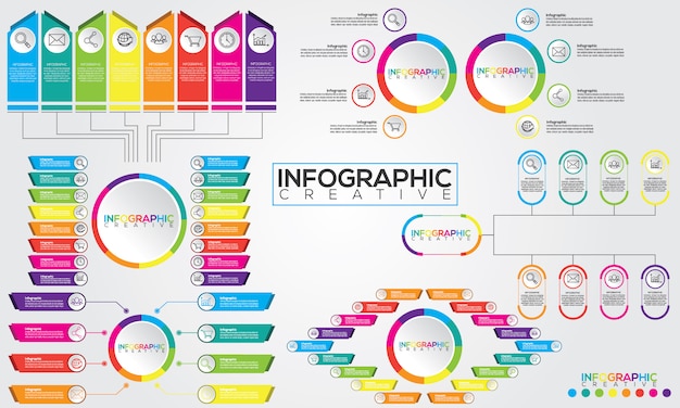 Vektor stellen sie geschäft infographic, vektorzeitplan-designschablone ein