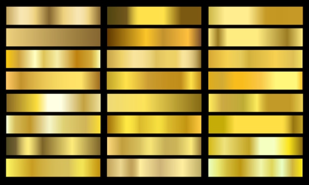 Stellen sie goldgradienten-chromfarbfolien-texturhintergrund ein.