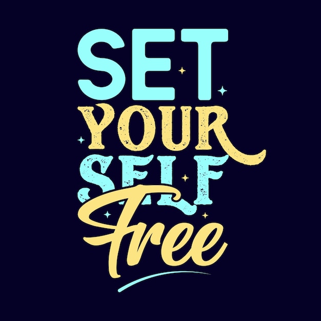 Stellen Sie sich frei Typografie-T-Shirt-Design