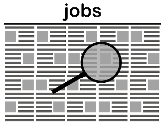 Stellensuche in einer Zeitung