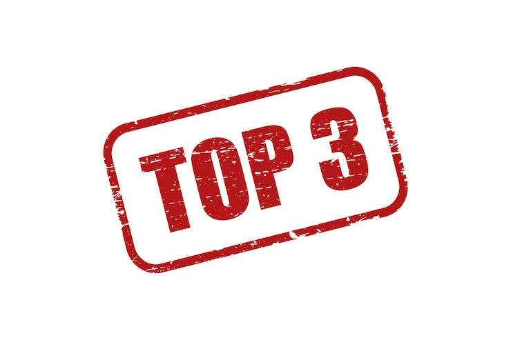 Vektor stempel mit dem text top 3 darauf