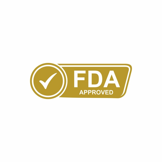 Stempel, symbol, symbol, etikett, abzeichen, logo, siegel der von der fda zugelassenen food and drug administration