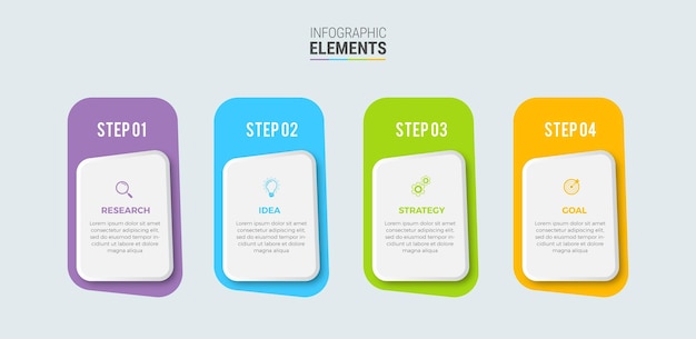 Vektor step-chart-business-infografik-design-flow-elemente