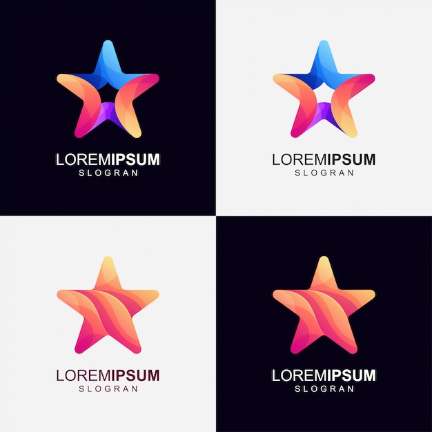 Stern farbverlauf logo