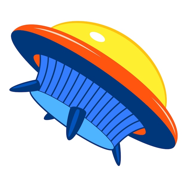 Stern-UFO-Symbol Cartoon des Stern-UFO-Vektorsymbols für Webdesign isoliert auf weißem Hintergrund