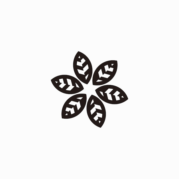Vektor sternblatt-logo sternförmige blatt-logo-vorlage modernes naturblatt-logo.