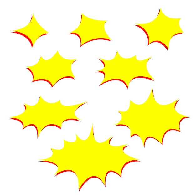 Sternbomben-Splash-Bubble-Tag-Kollektion Verkaufspreis Pop-up-Überraschung Flat-Design