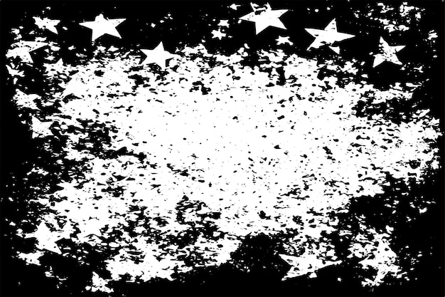 Vektor sterne grungy schwarze textur vektor-illustration schwarze textur auf weißem hintergrund