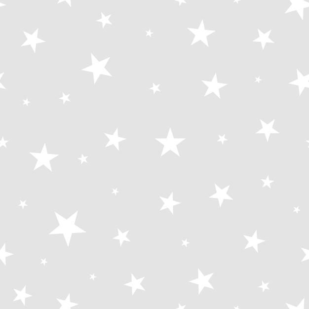Sterne nahtloses Muster Weiße Sterne Design für Baby- und Kindermuster Vektorillustration